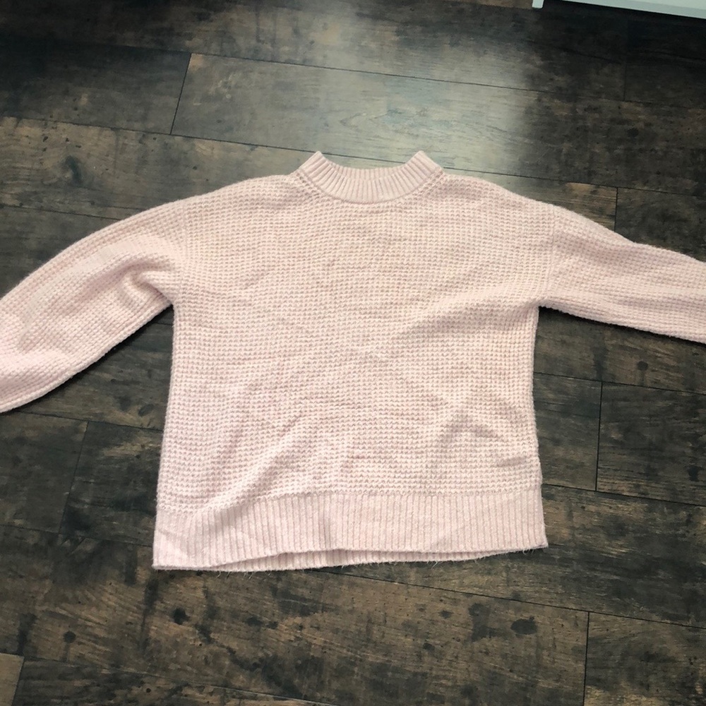 Light pink chenille sweater